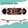 thumbnail image 2 of 31'' Complete Skateboard 7 Layer Canadian Maple Double Kick Deck Skateboards wolf tattoo Skate Board for Beginner Adult Gifts, 2 of 5