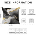 thumbnail image 2 of Black White And Gold Marble Pillow Covers,Black White And Gold Marble Throw Pillow Covers 18"×18" ,Living Room Sofa Couch Pillow Covers,Decorative Pillow Covers, 2 of 7