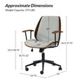 thumbnail image 6 of Ergonomic Adjustable Swivel Office Chair with Solid Wood Backrest and Premium Comfort Gray Cushion for Home Workplace, 6 of 8