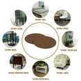 thumbnail image 7 of Round Felt Furniture Pads, 20Pack 6" Dia x 0.12" Thick Adhesive Backed Felt Non-slip Anti-scratch Felt Pads Chair Leg Protectors for Protecting Hardwood Floor, Brown, 7 of 7