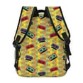 thumbnail image 4 of Horeoi 90s Audio Tape Print Eco-Friendly Lightweight Student Backpack for School Travel - Ergonomic Padded Laptop Compartment & Multi-Pocket Design, 4 of 5
