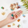 thumbnail image 3 of 1Box DIY Dangle Earring Making Kits Including 22Pcs 11 Colors Resin & Walnut Wood Pendants 44Pcs 2 Colors Brass Earring Hooks and 44Pcs 2 Colors Jump Rings Mixed Color, 3 of 6