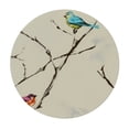 thumbnail image 4 of Little Birds Round Tablecloths Bird on Branches Tablecloths for Circular Tables Round Fitted Polyester Tablecover with Elastic, 4 of 8