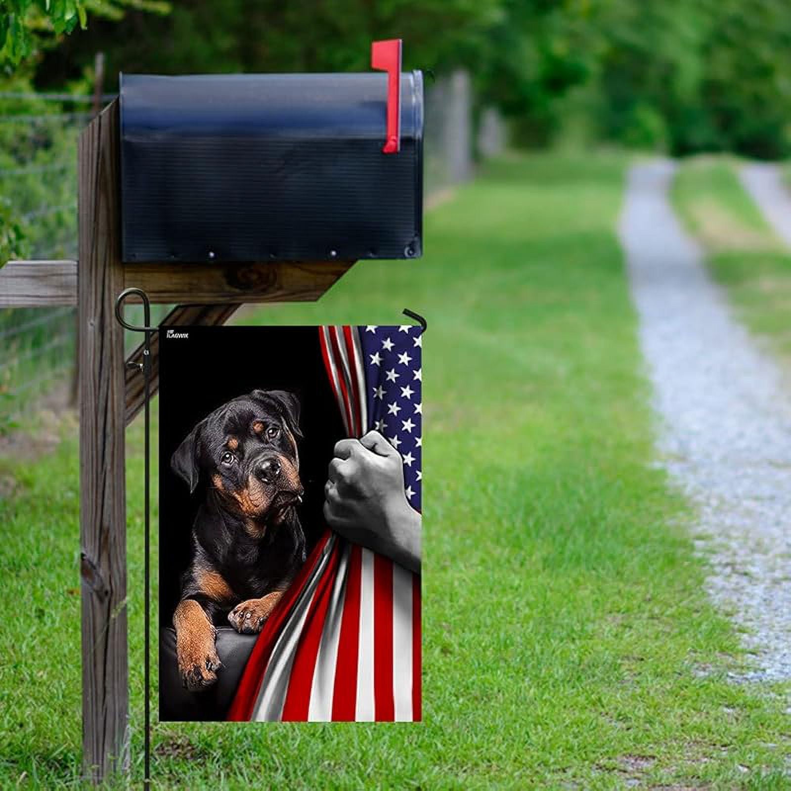 American Flag - Rottweiler Dog Lover American US Flag, 4th of July Decorations for Inside, Outside, Garden Flag USA Flags Premium Polyester, Decorative Indoor Outdoor Flag