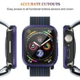 thumbnail image 5 of Fit for Apple Watch Series 6/5/4/SE 44mm Case Bumper with Screen Protector, [Matte Metal Aluminum Bezel][Soft TPU Bumper] Anti-Scratch & Military-Grade Cover for iWatch Series 6/5/4/SE 44mm,Purple, 5 of 10