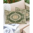 thumbnail image 6 of Green Boho Throw Pillow Cover 24 x 36 Inch Decorative Pillow Cover Chic Traditional Antique Geometric Tribal Lumbar Pillowcase Seasonal Rectangle Cushion Case for Couch Sofa Bed Living Room, 6 of 7