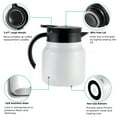 thumbnail image 4 of Tiken Coffee Server, 800ML (27 Oz) Thermal Coffee Carafe, Stainless Steel Insulated Vacuum Coffee Carafes For Keeping Hot - White, 4 of 6