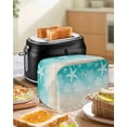 thumbnail image 4 of Teal Beige Ombre Coastal Small Toaster Cover 2 Slice, Kitchen Appliance Covers, Nautical Beach Starfish Coral Summer Toaster Oven Cover with Loop, Bread Machine Cover Polyester Dust Cover Protection, 4 of 4