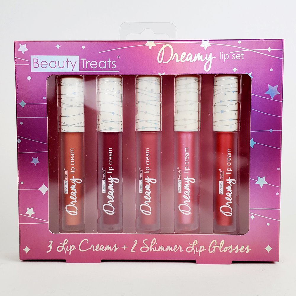 Beauty Treats Dreamy Lip Set Creams Shimmer Lip Gloss Beauty Gift Set