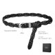 thumbnail image 1 of Catelles Women's Black Woven Top-Grain Leather Belt, with Alloy Buckle, Wear-resistant & Suitable for Casual and Fashionable Outfits,Gift Box For waist 29-31" Width 0.95"(2.4cm), 1 of 7