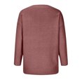 thumbnail image 5 of Women's Fashion Casual Solid Color Sweater Set Head V Neck Warm Long-sleeved Sweater for Fall Winter Layering and Comfort,Vermilion,5XL, 5 of 7