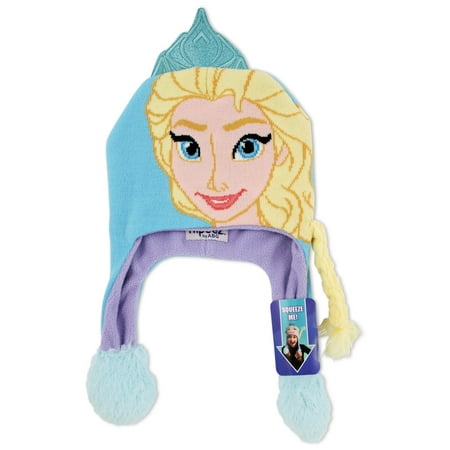 Disney Little Girls Frozen 'Squeez and Flap' Fun Cold Weather Laplander Hat, Age 4-7