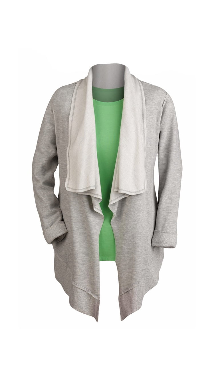 fleece waterfall cardigan