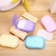thumbnail image 2 of HEVIRGO 20Pcs Portable Outdoor Travel Disposable Hand Washing Soap Paper Scented Sheets, 2 of 10
