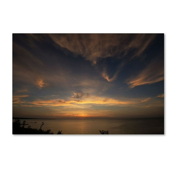 Trademark Fine Art "Another Amazing Sunset on Lake Erie" Canvas Art by Kurt Shaffer