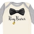 thumbnail image 4 of Inktastic Ring Bearer Black Bow Tie and Gold Wedding Ring Boys Long Sleeve Baby Bodysuit, 4 of 5