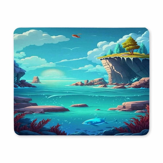 Sandy BeachMouse Pad,Gaming Mouse Pad Non-Slip Keyboard Pads Waterproof Laptop Desk Mat for Gaming Office Home,Pretty Cute Mouse Pad for Office Gaming Laptop Women Kids