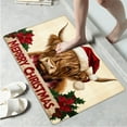 thumbnail image 2 of CCTFS Merry Christmas Cow Fall Kitchen Rugs Set of 2, Xmas Holiday Kitchen Mat Decor Home Decorations, Green Christmas Mats for Kitchen Floor - 16''*24'' and 17''*47'' in, 2 of 10