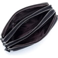 thumbnail image 3 of Genuine Leather Clutch Wallet Triple Zipper Purse for Women Wristlet Cell Phone Clutch Bag Purse, 3 of 9