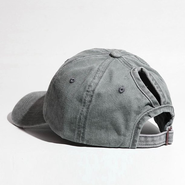 Women Hollow Out Ponytail Baseball Cap Washing Hats Denim Hunting Sunhat Cotton Outdoor Sports Simple Vintag Visor Casual Cap qym unisex