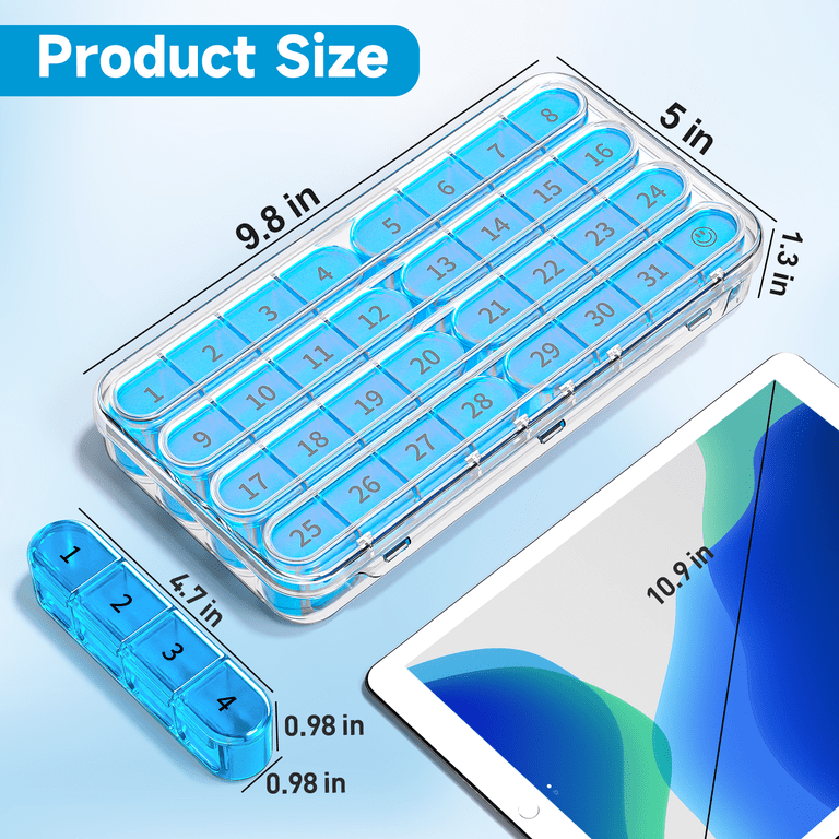 Apenu Monthly Pill Organizer, 32 Compartments, 30-Day photo 4