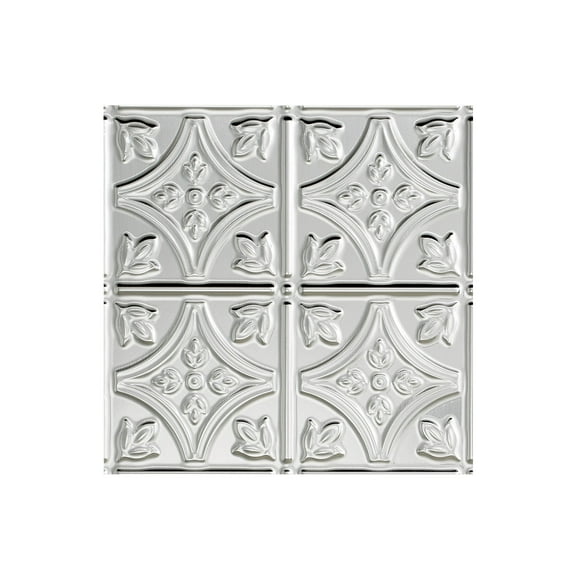 Fasade Installation Facile Traditionnel 1 Aluminium Brossé Colle Jusqu'au Plafond Tuile / Panneau de Plafond (12" X 12" Échantillon)
