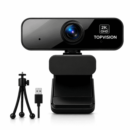 TOPVISION USB Webcam with Microphone, 53% Off
