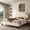 WHITE, variant on Bed Frame/Velvet Upholstered Platform Bed Frame with Flower Pattern Headboard/Strong Wood Slats Support/Mattress Foundation/No B