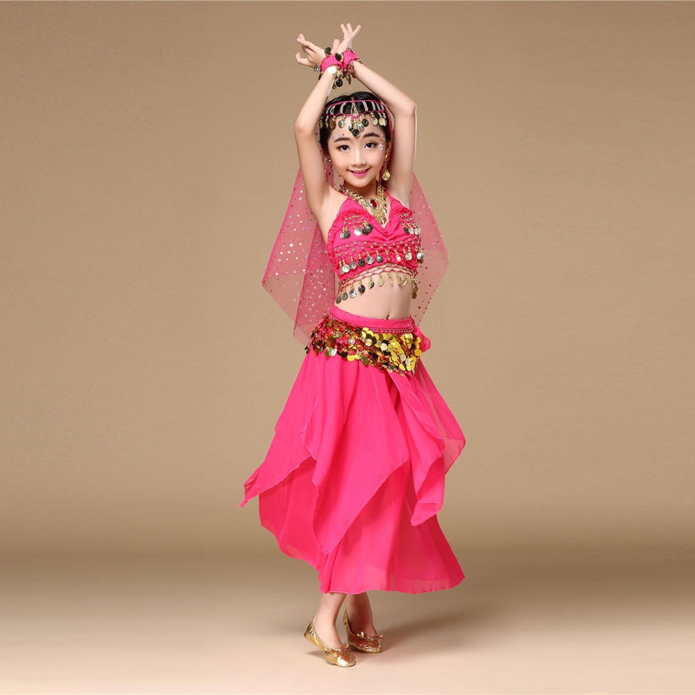 red two piece dance costume