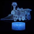 thumbnail image 4 of Lámpara de ilusión 3d de tren, regalo de tren para niños, luz nocturna que cambia de 16 colores con control remoto, regalo de cumpleaños para niños Feliz Sencillez, 4 of 4