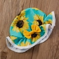 thumbnail image 6 of Douhoow 3Pcs Baby Girl Sunflower Swimsuits Ruffles Halter Tops+Trunks+Hat, 6 of 8