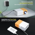 thumbnail image 3 of Mini Projector, LED Mobile Phone Video Projector Full HD for Home Theater, for Outdoor Use-WELLNGS, 3 of 5