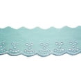thumbnail image 2 of Kiddo 2" White Blue Ivory 5 Yards Embroidered Cotton Eyelet Lace Trim by Yardage, 2 of 3