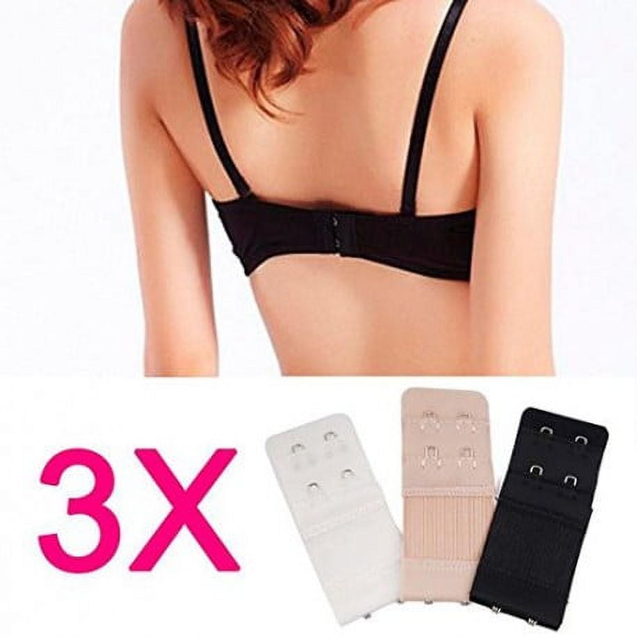 Dolly Plus Bra Extender 1×3 Hook Extender With Elastic : :  Clothing & Accessories