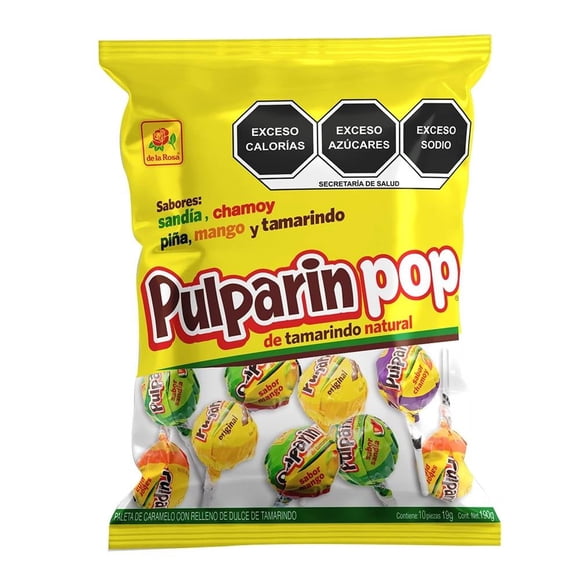 Paletas de caramelo De la Rosa Pulparin Pop 190 g