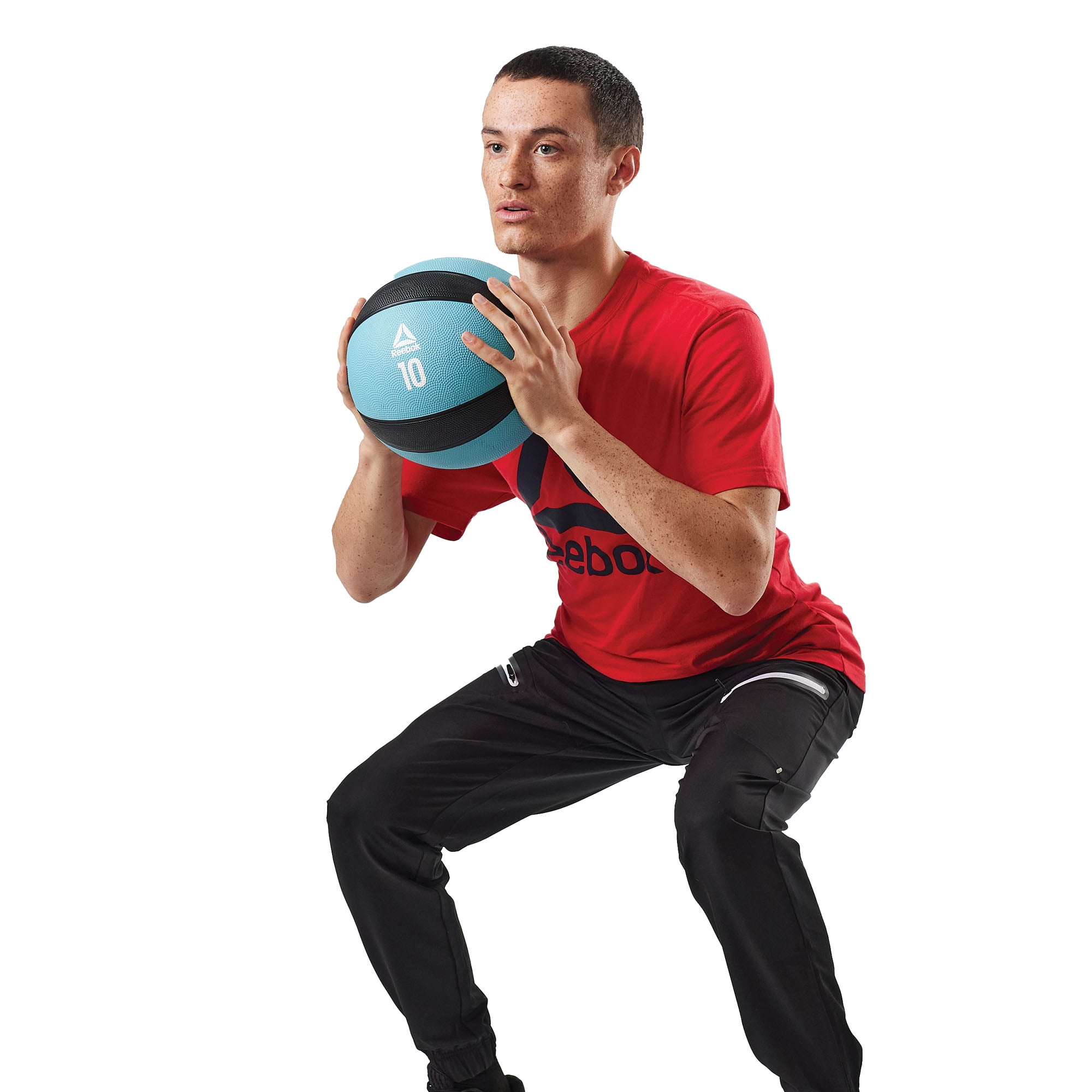 Reebok Delta Textured Medicine Exercise Ball 10Lb - 15Lb , Rubber