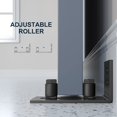 thumbnail image 4 of Sliding Barn Door Bottom Floor Guide, Adjustable Roller, Wall Mount System, Flush Flat Bottom Design, 2 Assembly Configuration Options, Fits All Door Sizes, Black, 4 of 5