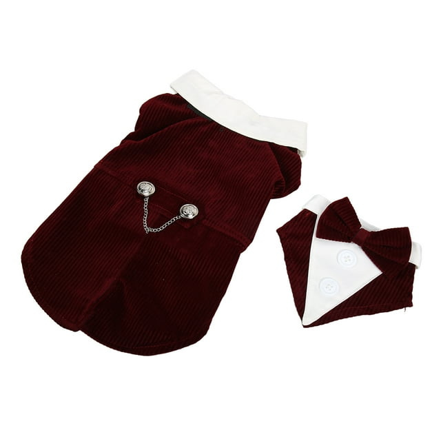 Disfraz de Esmoquin de Perro, Decretación de Hebilla de Cadena Roja de Jujube Trazas FORMALES DE PERRO ELEGANTE PARA LA PIEL ELEGANTE PARROS PARA LA LA FIETA PARA MASCOTAS PARA