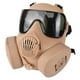 thumbnail image 4 of Máscara de respirador táctica protectora Máscara de gas de cara completa para tiro militar Airsoft Caza Equitación Juego Cs Protección de cosplay (Negro) Rojo Verde, 4 of 5