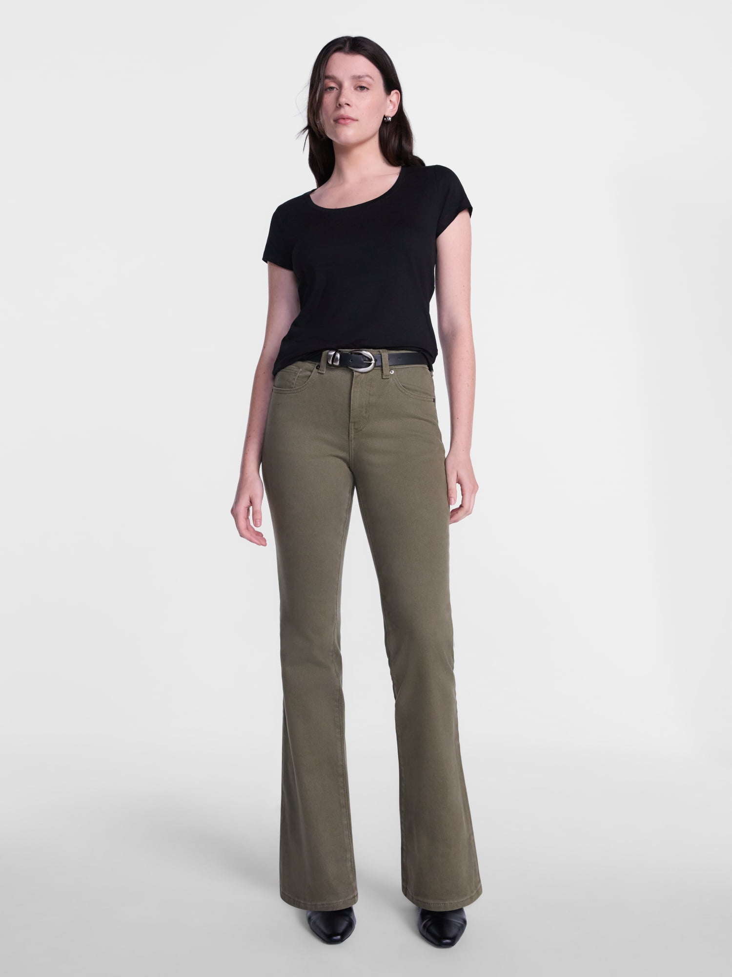 Scenario Women's Mid Rise Bootcut Jeans, Sizes 0-20, 0S-20S, 4L-14L