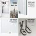 thumbnail image 2 of VIGO Elan 56 to 60 in. W x 66 in. H Sliding Frameless Tub Door in Stainless Steel with 3/8 in. (10mm) Fluted Glass, 2 of 14