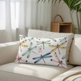 thumbnail image 3 of Dragonfly Throw Pillow Cover, Pillowcase Protectors with Zipper, Breathable Decorative Lumbar Pillow Case Cover, Watercolor Colorful Nature Painting Art Pillow Shams for Couch Sofa 12x20Inch, 3 of 8