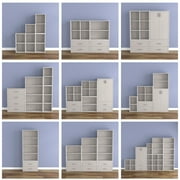 Furniture of America Brooks Stackable 2-Drawer Wood Gray Cabinet