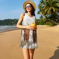 thumbnail image 3 of Logiee Yak Print Summer Dresses for Women,Beach Sleeveless Flowy Pocket Tshirt Tank Sundresses,Women's Sleeveless Dress, 3 of 7