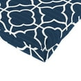 thumbnail image 3 of Jordan Manufacturing 44" x 22" Fandango Oceanic Blue Quatrefoil Rectangular Outdoor Chair Cushion with Ties and Hanger Loop, 3 of 9
