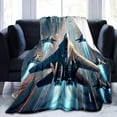thumbnail image 2 of Fighter Jet Flannel Throw Blanket – Soft, Cozy, and Anti-Allergenic with Futuristic Cityscape Design – Perfect for Sofa, Bed, or Gift – Versatile Multi-Purpose Use, 2 of 6