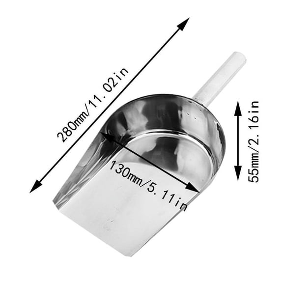 Cagnkofi Metal Ice Scoop,Kitchen Ice Scooper for Ice Maker, Stainless Steel Ice Scoop for Freezer, Reusable & Small Food Scooper for Ice Cube Machine Buckets, Wedding, Bar Party, Store Popcorn, Candy