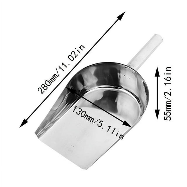 VINOIC Stainless Steel Ice Scoop, Bar Spoon for Ice Bucket & Machine, Kitchen Bartender Tool with Non-Slip Grip for Restaurants & Home Bars.