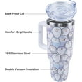 thumbnail image 4 of 40 oz Penguin Tumbler with Handle and Straw, Travel Mug Water Bottle, Stainless Steel Insulated Cup with Lid and Straw, Birthday Christmas Gifts, 4 of 6