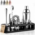 thumbnail image 1 of Kit Bartender Barillio Silver de acero inoxidable, 23 unidades, con soporte, 1 of 7
